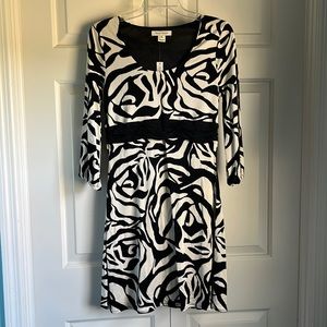 NWT White House Black Market Zebra Print Dress (M)